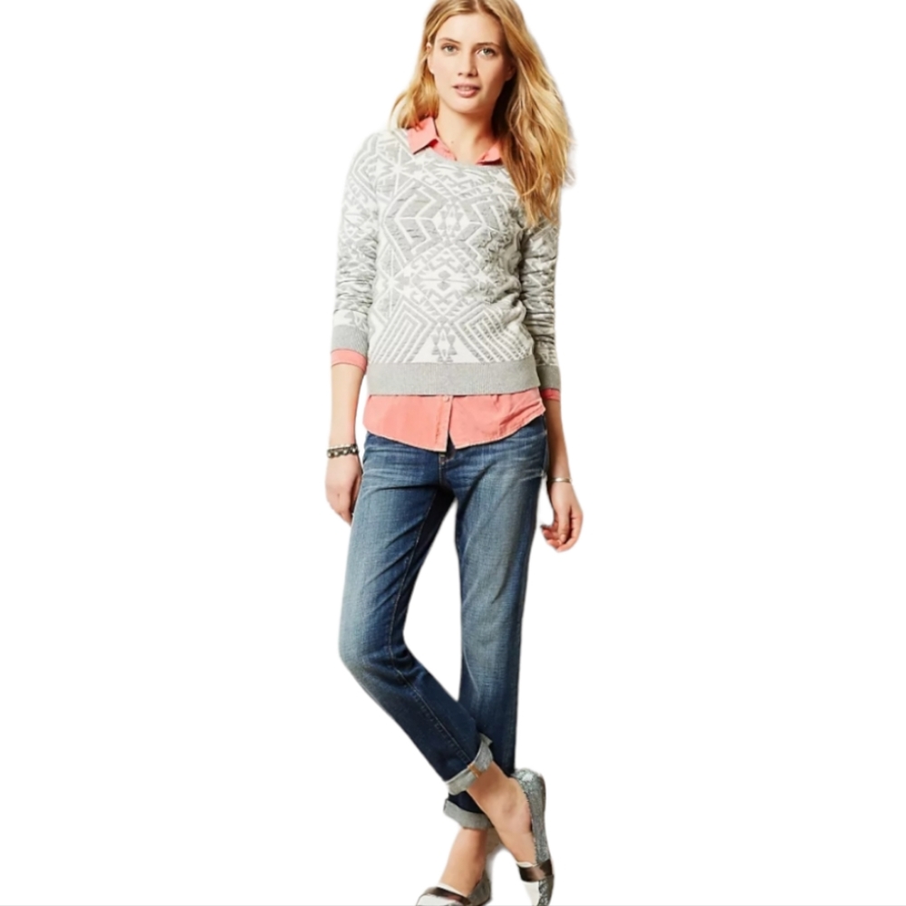 Pilcro Hyphen Relaxed Button Front Wardrobe Staple 5 pocket Jean Size 32.